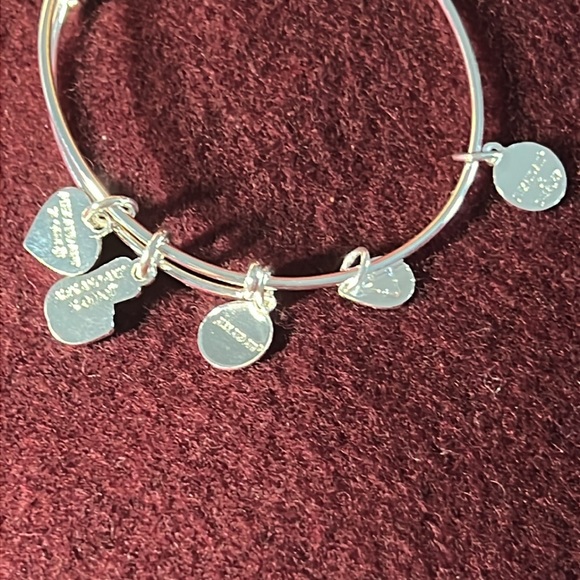 Alex and Ani Peace Hand Heart Emoji Bracelet Shiny Silver Unisex NWT. - Picture 5 of 7